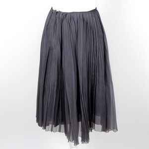 Chanel Pleated Silk Chiffon Skirt